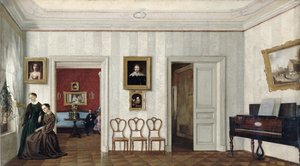 The small hall with the piano by Russian School